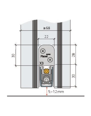 Bild Türdichtung X3 710mm - PLANET-10