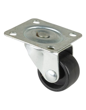 Bild Lenkrolle 25mm 40x40mm Platte, GL, Kstrad schwarz F25.026 - BS ROLLEN-0
