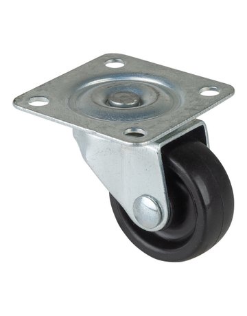Bild Lenkrolle 30mm 40x40mm Platte, GL, Kstrad schwarz F25.031 - BS ROLLEN-0