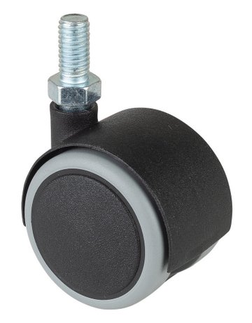 Bild MB-Doppelr., ohne Feststeller, Rad Ø40mm F76, Kunststoff grau - BS ROLLEN-0
