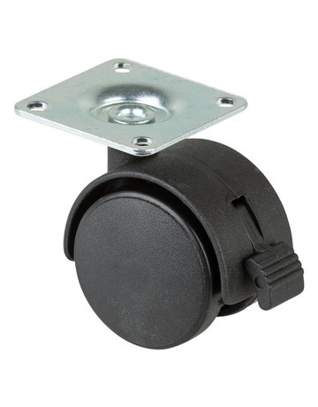 Bild Kunststoff -Doppelrolle 40mm F8542x42mm Platte mit Festst. F85.040.PL - BS ROLLEN-0