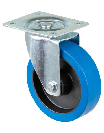 Bild Lenkrolle 160mm L400 Platte, Elastik blau, RL L400.B61.160 - BS ROLLEN-0