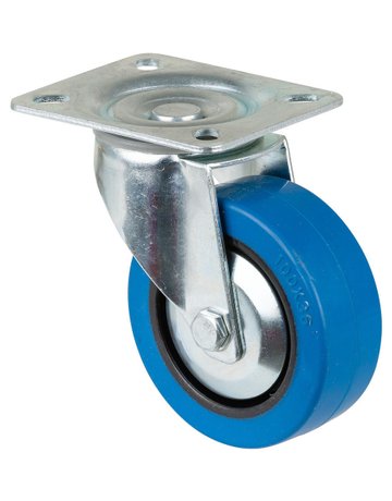 Bild Lenkrolle 100mm L500 Platte, Elastik blau, RL L500.B61.101 - BS ROLLEN-0