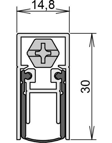 Bild Türdichtung Schall-Ex Duo L-15 WS inkl. Zubehör 5435 1083 mm - Athmer-1