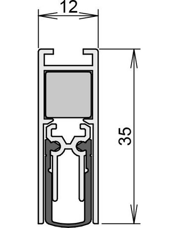 Bild Türdichtung M-12/35 Doppeldicht inkl. Zubehör 5220 958 mm - Athmer-1