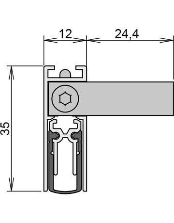 Bild Dichtung Schall-Ex Slide M-12 WS ZA DIN Links,835mm - Athmer-2