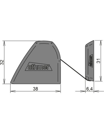 Bild Fingerschutz Nr-32 Bandgegenseite silber Standardlänge 2000 mm - Athmer-2