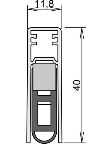 Bild Türdichtung Kältefeind® Allround 1-stg inkl. Zubehör 5145 1083 mm - Athmer-1