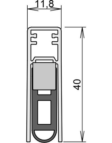 Bild Türdichtung Kältefeind® WS 1-stg inkl. Zubehör 5146 1083 mm - Athmer-2