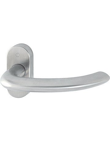 Bild HOPPE Halbgarnitur Marseille FS-E1138F/55, ohne Schlüsselrosette, Vierkant 9mm, DIN Links-Rechts, TS 45 - 65mm, Befestigungstechnik mit Stütznocken, grau, edelstahl matt-0