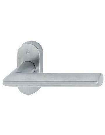 Bild HOPPE Halbgarnitur Stockholm FS-E1140F/55, ohne Schlüsselrosette, Vierkant 9mm, DIN Links-Rechts, Befestigungstechnik mit Stütznocken, grau, edelstahl matt-0