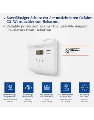 Bild Kohlenmonoxidwarnmelder KonexXt CO One - Hekatron-2