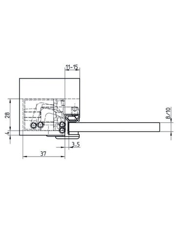 Bild Glastürband TECTUS TEG 310 2D 60 2tlg,reingrau matt - SIMONSWERK-3