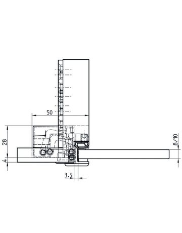 Bild Glastürband TECTUS TEG 310 2D 60 2tlg,reingrau matt - SIMONSWERK-4