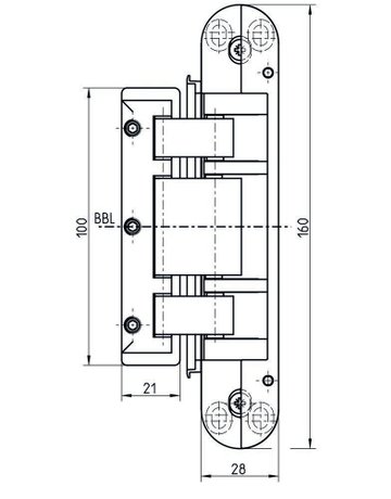 Bild Glastürband TECTUS TEG 310 2D 60 2tlg,reingrau matt - SIMONSWERK-2