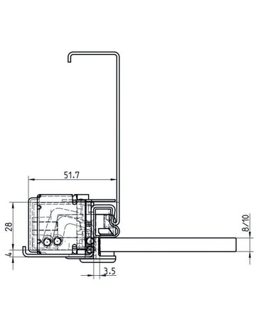 Bild Glastürband TECTUS TEG 310 2D 80 2tlg,reingrau matt - SIMONSWERK-5