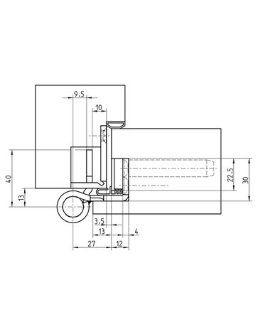 Bild Objektband VARIANT VX 7939/160-4 FD VBR+ Ø22,5/400kg,matt vernickelt/F2 - SIMONSWERK-3