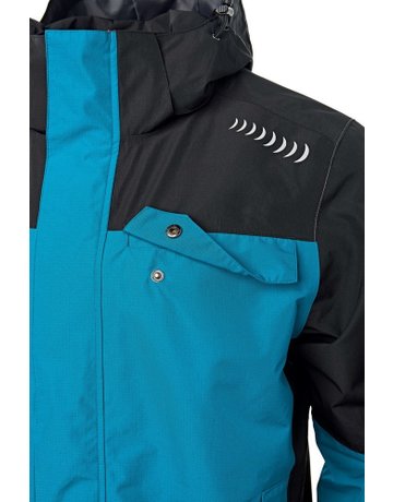 Bild Regenjacke Plus türkis/schwarz Gr. XL Fo rtis Elements - fortis-3