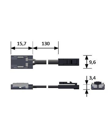 Bild Anschlussleitung Versa 12VDC max. 3A 7,5mm L=130mm M1 - Halemeier-1