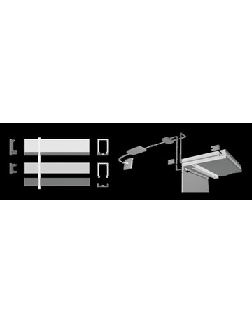 Bild ChannelLine A Alu/opal 300 mm Profil inkl Abdeckung, einzeln verpackt - Halemeier-1