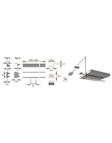 Bild LED ChannelLine C2 Profil, opal L=3000, Alu-und Abdeckprofil - Halemeier-2