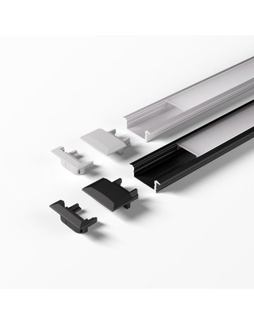 Bild ChannelLine C schwarz opal L=2500 Alu-und Abdeckprofil - Halemeier-1