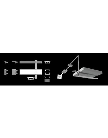 Bild ChannelLine C schwarz 300 mm Profil ohne Abdeckung, einzeln verpackt - Halemeier-1