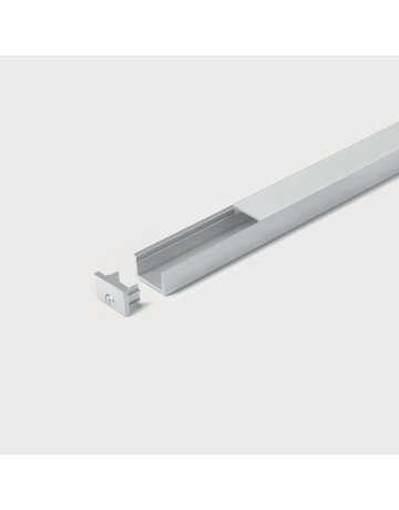 Bild LED ChannelLine D2 Profil, opal, 10er Set L=3000, Alu- und Abdeckprofil - Halemeier-0