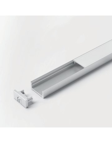 Bild LED ChannelLine D Profil, opal L=3000, Alu-und Abdeckprofil - Halemeier-0