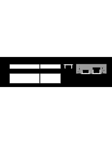 Bild LED ChannelLine F Profil, opal, 10er Set L=3000mm +/- 0,5, Abdeckprofil - Halemeier-3