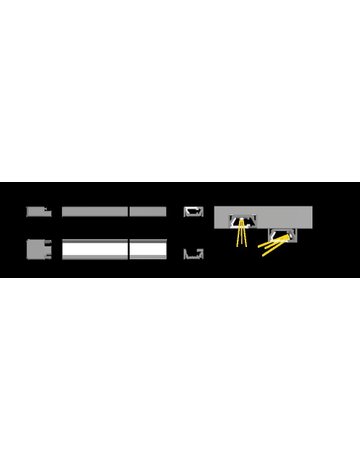 Bild LED ChannelLine G1 Profil, black, opal L=3000, Alu-und Abdeckprofil - Halemeier-3