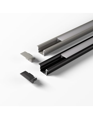Bild ChannelLine K2 schwarz opal L=2500 Alu-und Abdeckprofil - Halemeier-1
