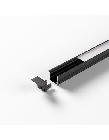 Bild ChannelLine U2 schwarz opal L=2500 Alu-und Abdeckprofil - Halemeier-0