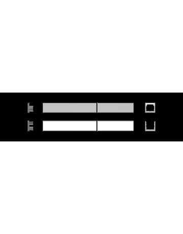Bild ChannelLine U schwarz opal 10er Set L=2500 Alu- und Abdeckprofil - Halemeier-3