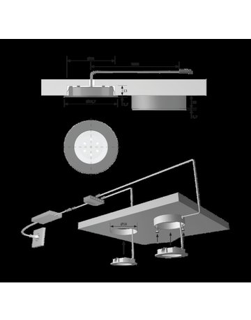 Bild LED Eco Spot EDS Op. nw 10er Set 12VDC, 1.5W, 1.8m LTG, M1 - Halemeier-5