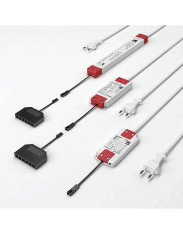 Bild LED EVG 12VDC, 0-30W, 200-240V 50/60Hz, 2m EFS, 0.2m M1, 0.15m M1x6 - Halemeier-1