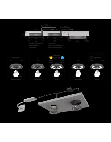 Bild IrisLite Control 68 schwarz mw 12VDC 2,7W LTG 1,8m M1 - Halemeier-5