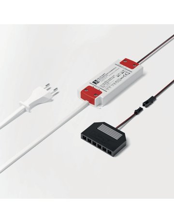 Bild LED EVG DIM 12VDC, 2-10W, 220-240V 50/60Hz; 2m EFS, 0,2m M1, 0.15m M1x6 - Halemeier-0