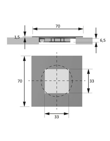 Bild QuadroPoint Edelstahl ww 12VDC 0,6W LTG 3m M1 - Halemeier-3