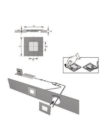Bild QuadroPoint Edelstahl ww 12VDC 0,6W LTG 3m M1 - Halemeier-4