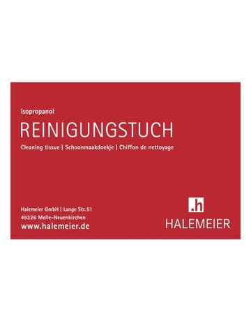Bild Isopropanol Reinigungstuch zur Entfettung vor Montage - Halemeier-0
