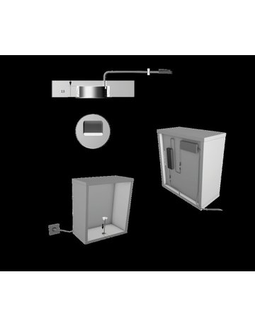 Bild Side Spot Vitrinenleuchte schwarz mw² 12VDC 1,4W 1,8m Ltg. M-1 - Halemeier-4