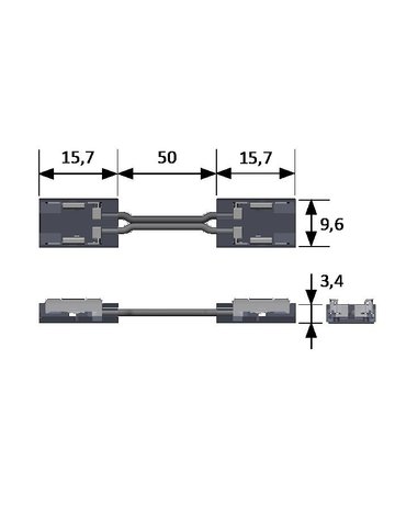 Bild Verbinder Versa kurz max. 3A 7,5mm L=50mm 1 Stück - Halemeier-1