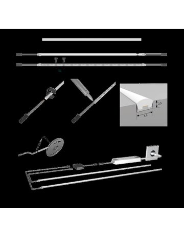 Bild Versa Linear mini 12VDC ww L=3m 6W/m LTG 2x1,8m M1 - Halemeier-5