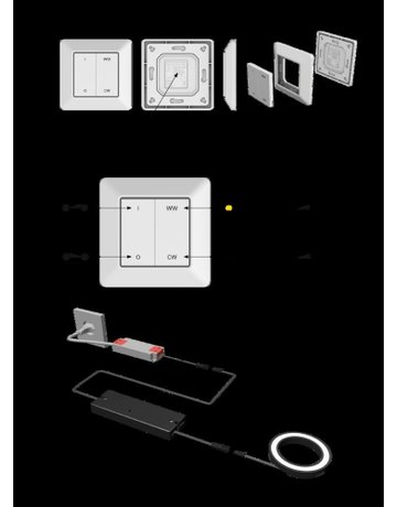 Bild 1-Kanal Zigbee Wandsender Dimmer und MultiWhite Steuerung - Halemeier-2