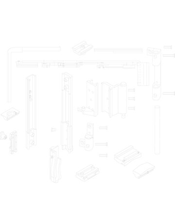Bild DK-Grundkarton, F 1200, ohne Getriebe, Aluminium, silberfarbig - GEZE-1