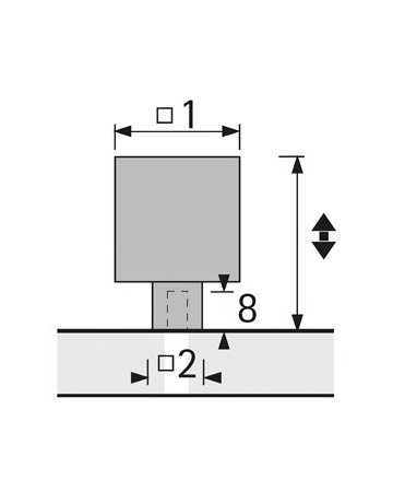 Bild MB-Knopf, Edelstahl Pola 9071868, edelstahl gebürstet - Hettich-1