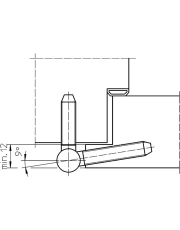 Bild Fenster- Einbohrband, BAKA® A 1-13, für Drehflügel, 2-teilig, Ø 13mm, topzink - SIMONSWERK-3