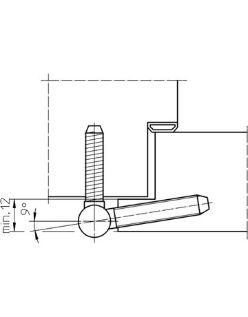 Bild Fenster- Einbohrband, BAKA® B 1-13 ZK, für Drehflügel, 2-teilig, Ø 13mm, vergoldet, poliert - SIMONSWERK-3