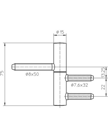 Bild Einbohrband BAKA B 1-15 2tlg.,15mm topzink - SIMONSWERK-2